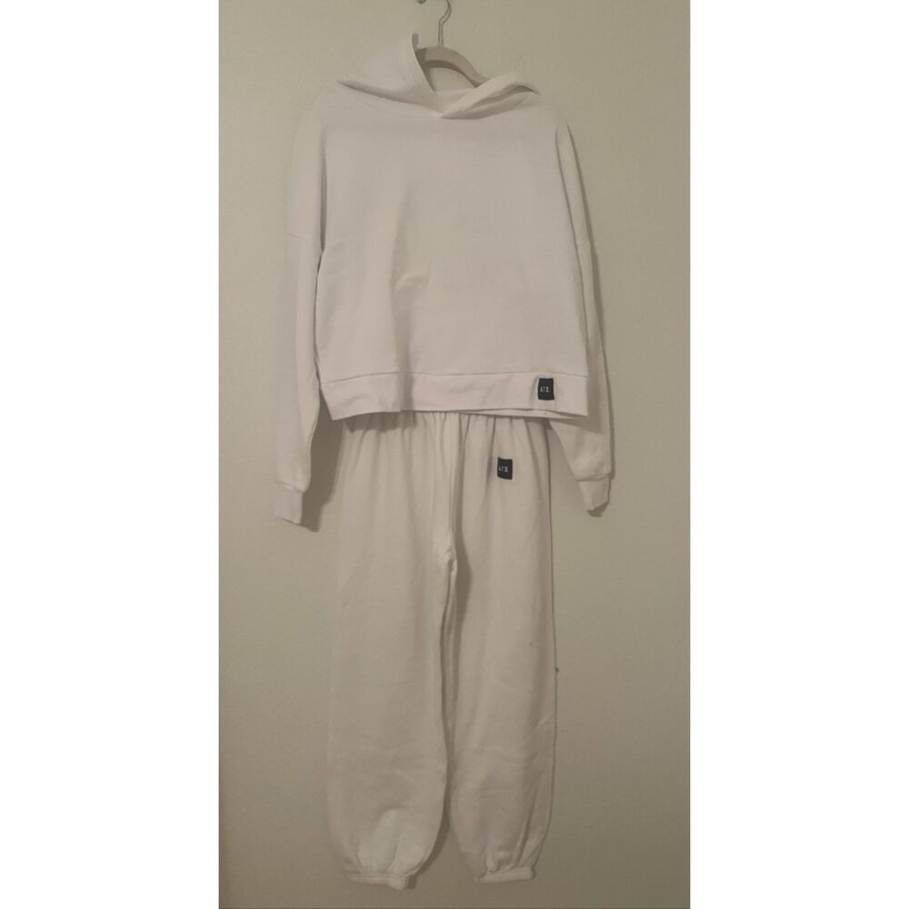 Avenged Sevenfold A7X White Hoodie & Sweatpants Set Size M Cropped Sweatshirt Jo